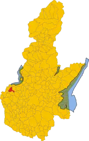 Poziția localității Adro