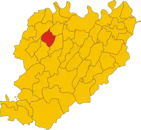 Poziția localității Agazzano