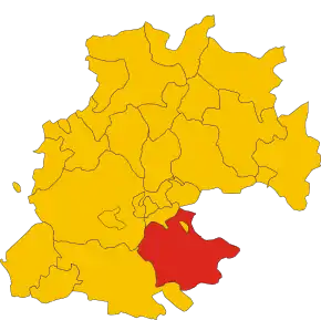 Poziția localității Aidone