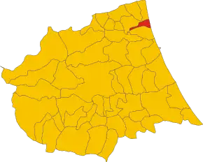 Poziția localității Alba Adriatica
