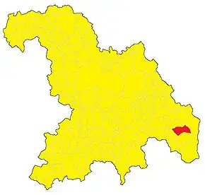 Poziția localității Albera Ligure