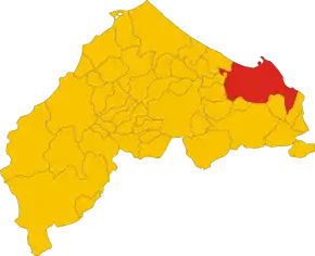 Poziția localității Comune di Ancona