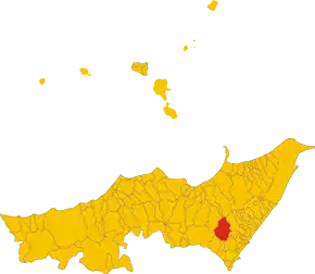 Poziția localității Antillo