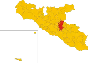 Poziția localității Aragona