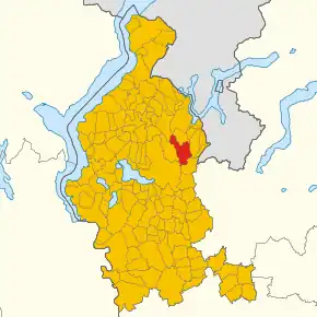 Poziția localității Arcisate