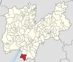 Poziția localității Avio