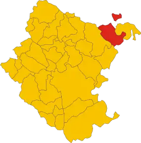 Localizarea Badia Tedalda în Provincia Arezzo