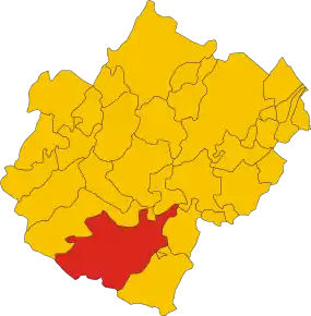 Poziția localității Bagno di Romagna