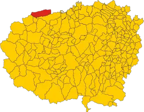 Poziția localității Bagnolo Piemonte