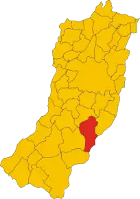 Poziția localității Baiso