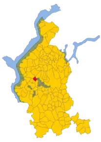 Poziția localității Bardello