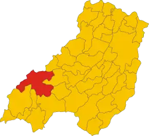 Poziția localității Bardi