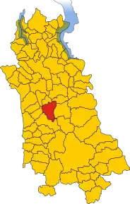 Poziția localității Barengo