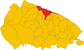 Poziția localității Bari