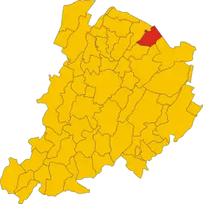 Poziția localității Baricella