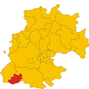 Poziția localității Barrafranca