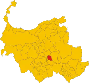 Poziția comunei în cadrul provinciei