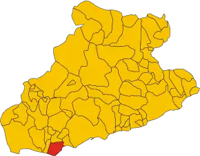 Poziția localității Bordighera