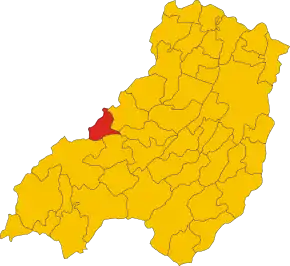 Poziția localității Bore