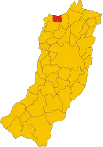 Poziția localității Boretto