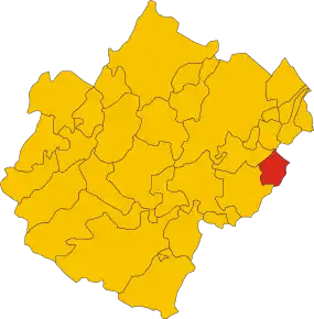 Poziția localității Borghi