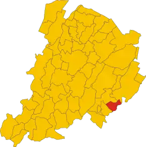 Poziția localității Borgo Tossignano