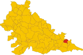 Poziția localității Borgofranco sul Po