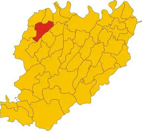 Poziția localității Borgonovo Val Tidone