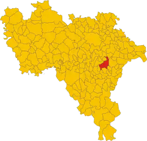 Poziția localității Broni