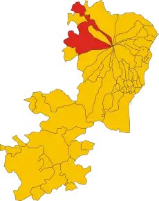 Poziția localității Bronte