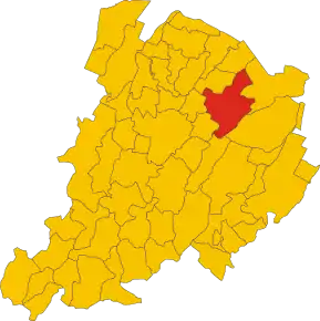 Poziția localității Budrio