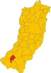 Poziția localității Busana