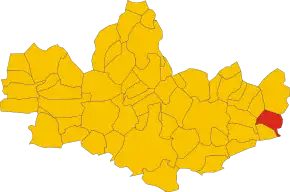 Poziția localității Busnago