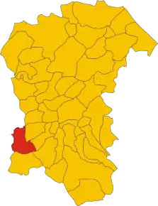 Poziția localității Bussi sul Tirino