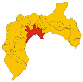 Poziția localității Cagliari