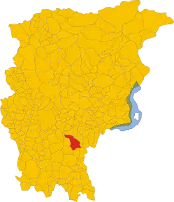 Poziția localității Calcinate