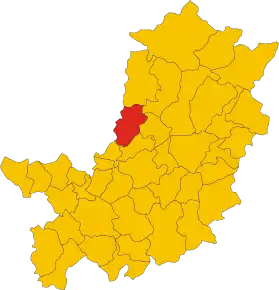 Localizarea Calenzano în Provincia Florența
