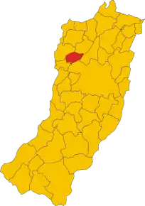 Poziția localității Campegine