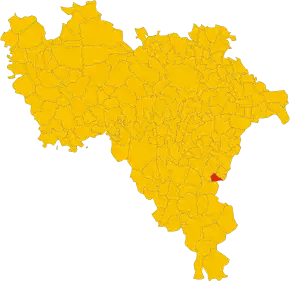 Poziția localității Canevino