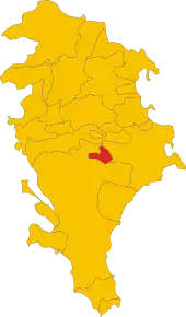 Poziția localității Canicattini Bagni