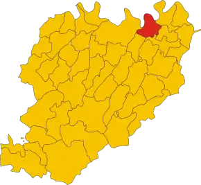 Poziția localității Caorso