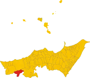 Poziția localității Capizzi