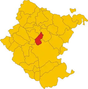 Localizarea Capolona în Provincia Arezzo