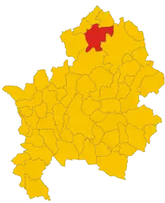 Localizarea Capracotta în Provincia Isernia