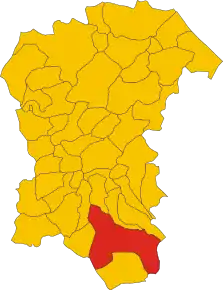 Poziția localității Caramanico Terme