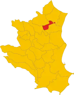 Poziția localității Carfizzi