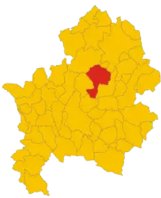 Localizarea Carovilli în Provincia Isernia