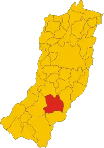 Poziția localității Carpineti