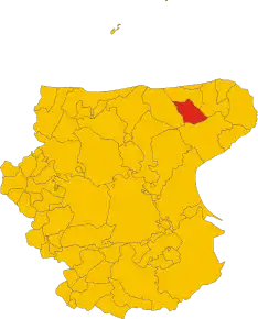 Poziția comunei în cadrul provinciei