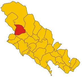 Poziția comunei în cadrul provinciei